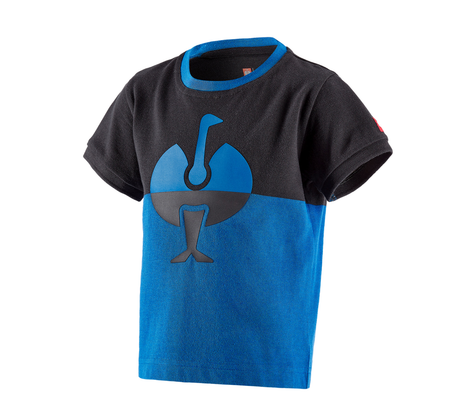 Primary image e.s. Pique-Shirt colourblock, children's graphite/gentianblue