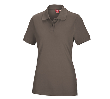 Primary image e.s. Polo shirt cotton, ladies' stone