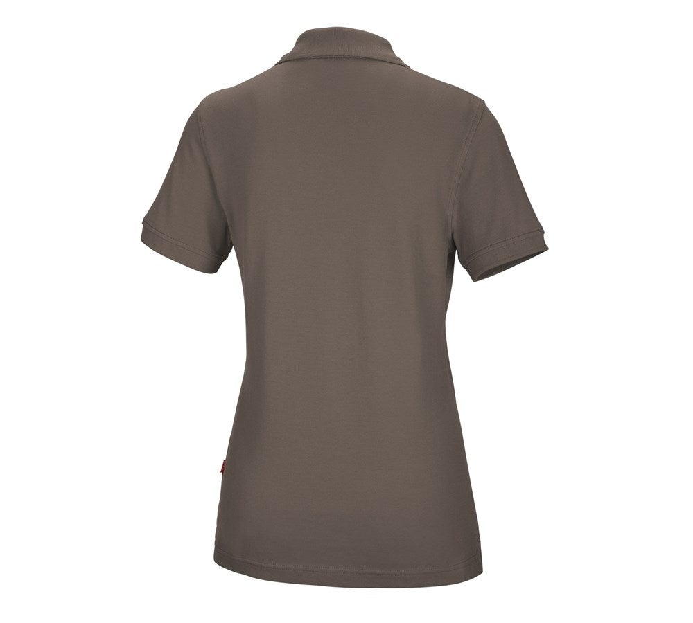 Secondary image e.s. Polo shirt cotton, ladies' stone