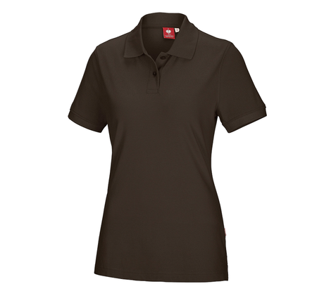 Primary image e.s. Polo shirt cotton, ladies' chestnut