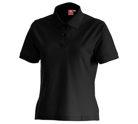 Primary image e.s. Polo shirt cotton, ladies' black