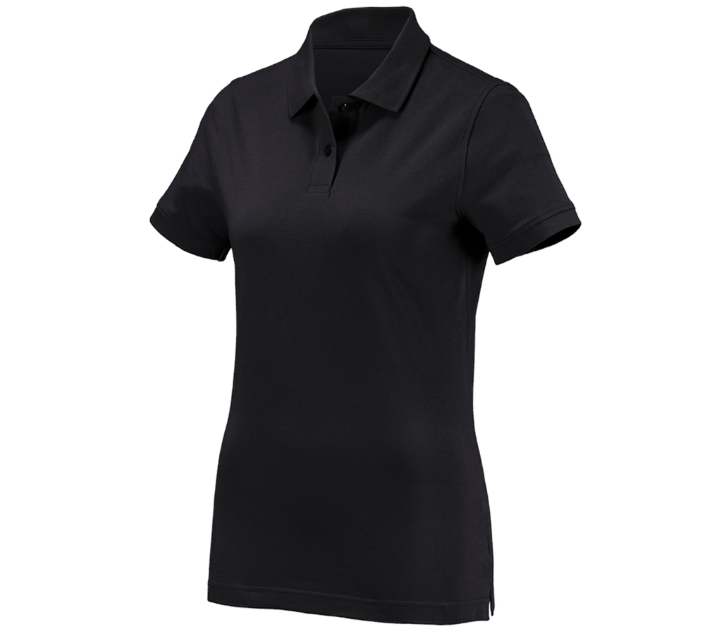 Primary image e.s. Polo shirt cotton, ladies' black