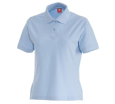 Primary image e.s. Polo shirt cotton, ladies' lightblue