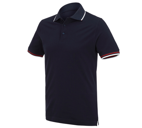 Primary image e.s. Polo shirt cotton Deluxe Colour navy/red