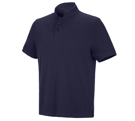 Primary image e.s. Polo shirt cotton Mandarin navy
