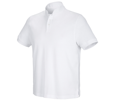 Primary image e.s. Polo shirt cotton Mandarin white