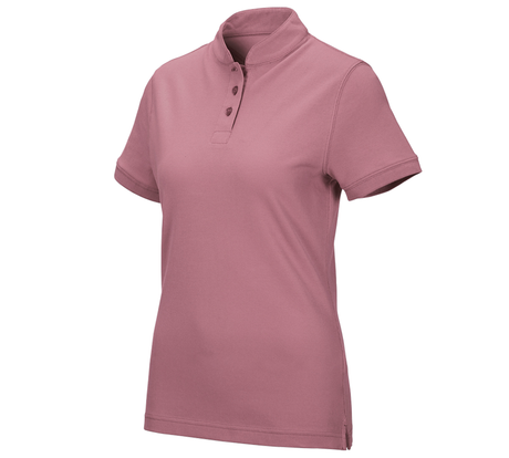 Primary image e.s. Polo shirt cotton Mandarin, ladies' antiquepink