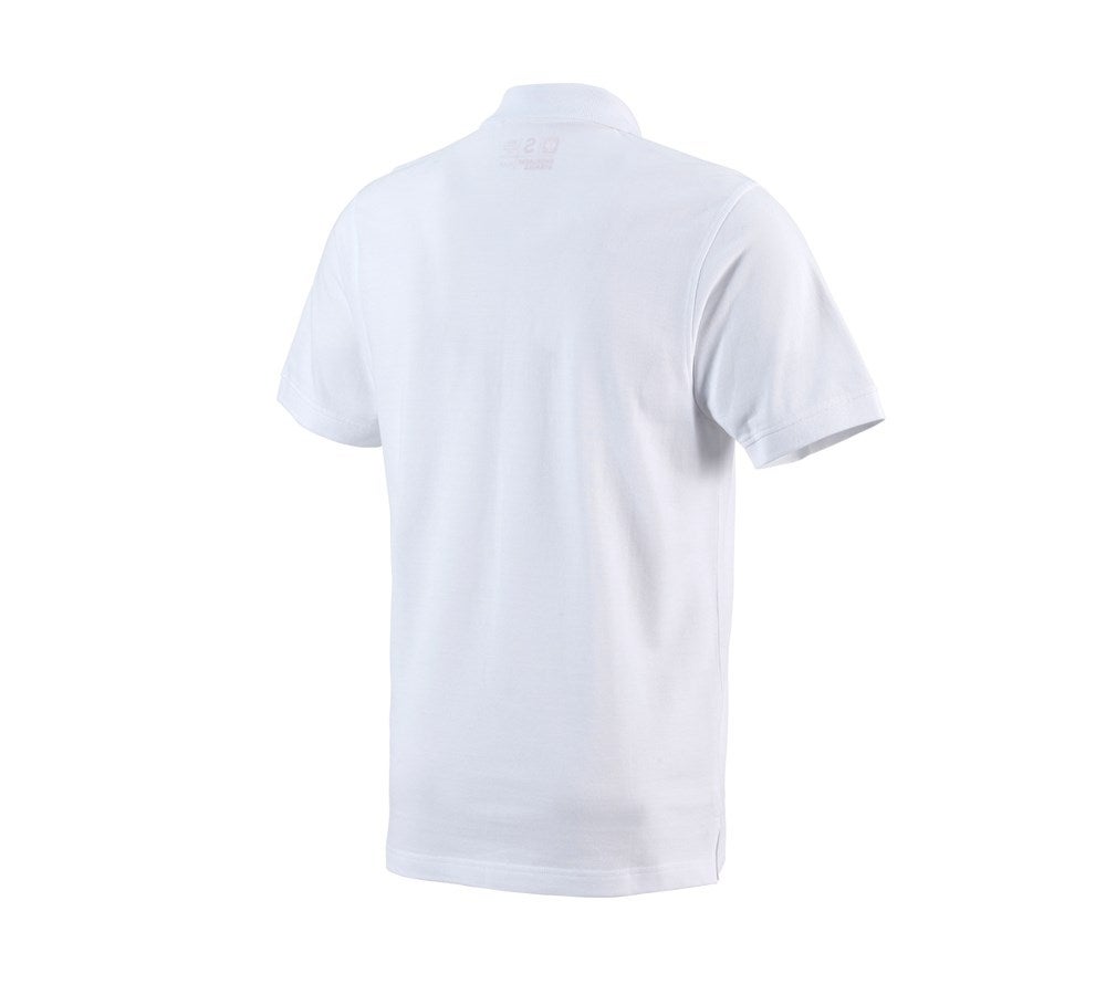 Secondary image e.s. Polo shirt cotton Pocket white