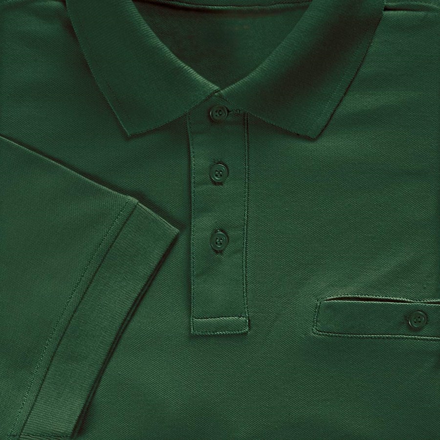 Detailed image e.s. Polo shirt cotton Pocket green