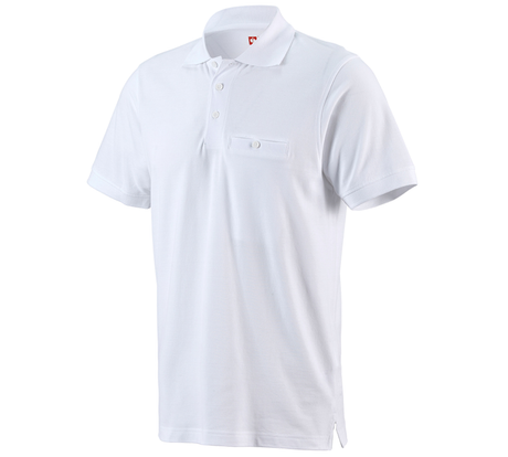 Primary image e.s. Polo shirt cotton Pocket white