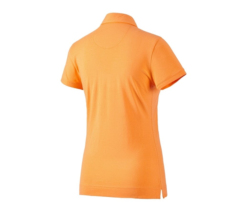 Secondary image e.s. Polo shirt cotton stretch, ladies' lightorange