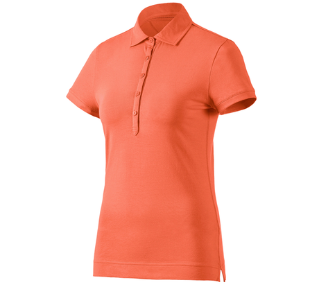 Primary image e.s. Polo shirt cotton stretch, ladies' nectarine