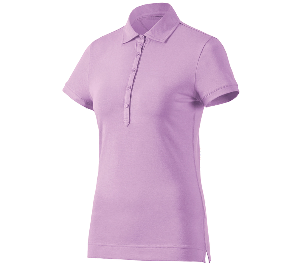 Primary image e.s. Polo shirt cotton stretch, ladies' lavender