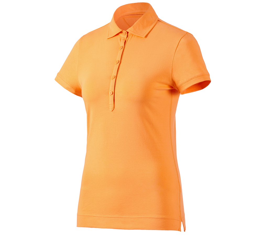 Primary image e.s. Polo shirt cotton stretch, ladies' lightorange