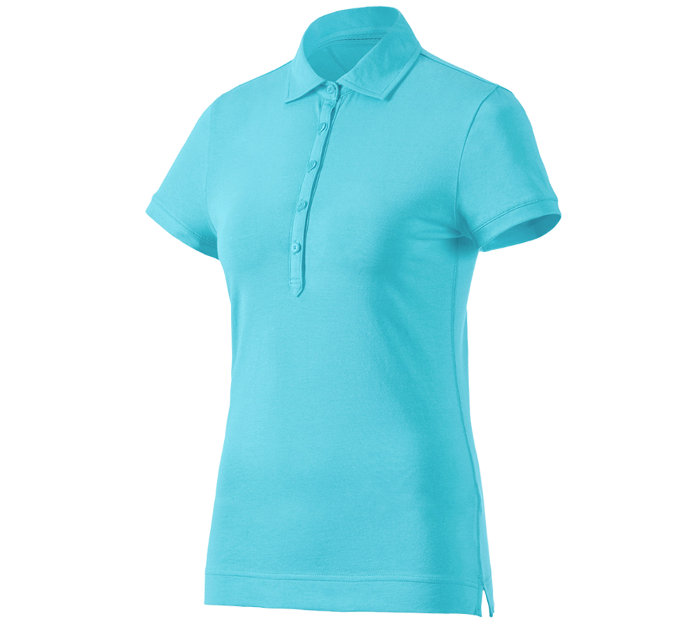 Primary image e.s. Polo shirt cotton stretch, ladies' capri