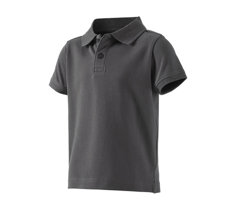Primary image e.s. Polo shirt cotton stretch, children's anthracite