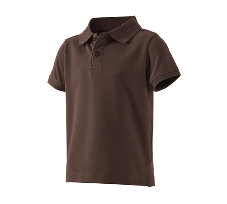Primary image e.s. Polo shirt cotton stretch, children's chestnut