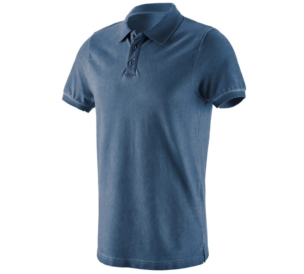 Primary image e.s. Polo shirt vintage cotton stretch antiqueblue vintage