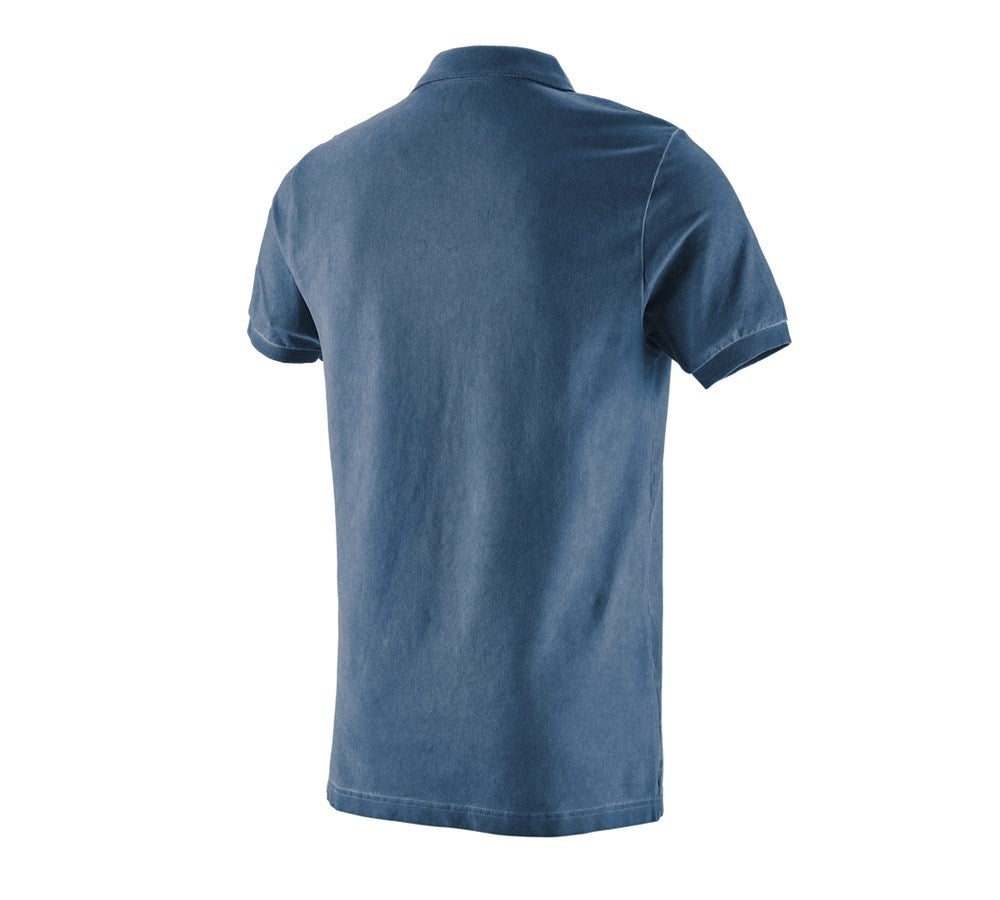 Secondary image e.s. Polo shirt vintage cotton stretch antiqueblue vintage