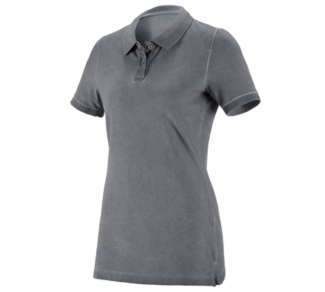 Primary image e.s. Polo shirt vintage cotton stretch, ladies' cement vintage