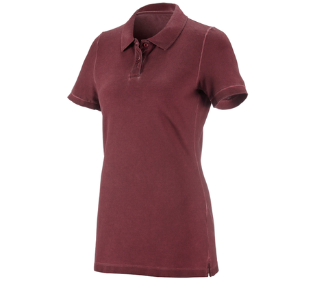 Primary image e.s. Polo shirt vintage cotton stretch, ladies' ruby vintage