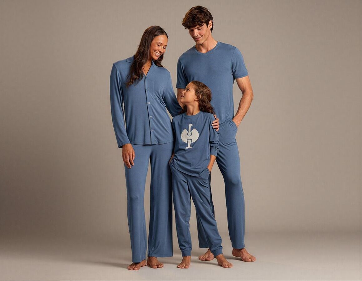 Additional image 3 e.s. Pyjama longsleeve cotton stretch, children’s nordicblue