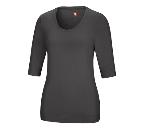 Primary image e.s. Shirt 3/4 sleeve cotton stretch, ladies' anthracite