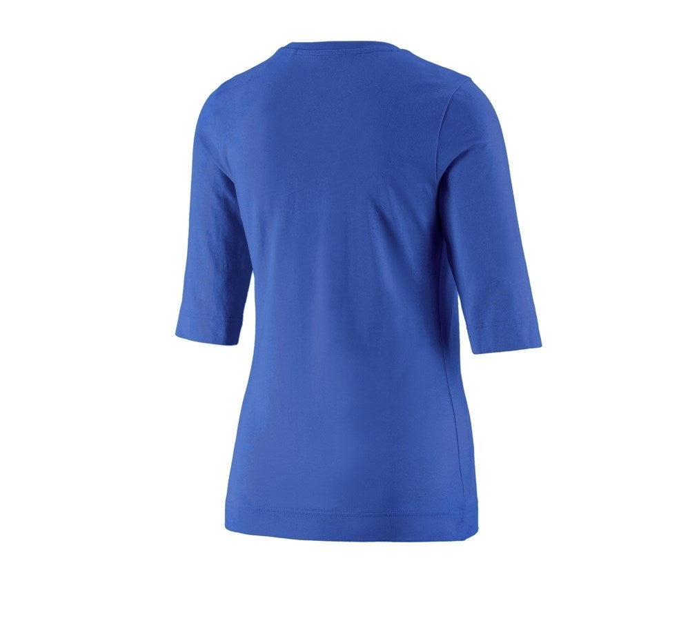Secondary image e.s. Shirt 3/4 sleeve cotton stretch, ladies' royal