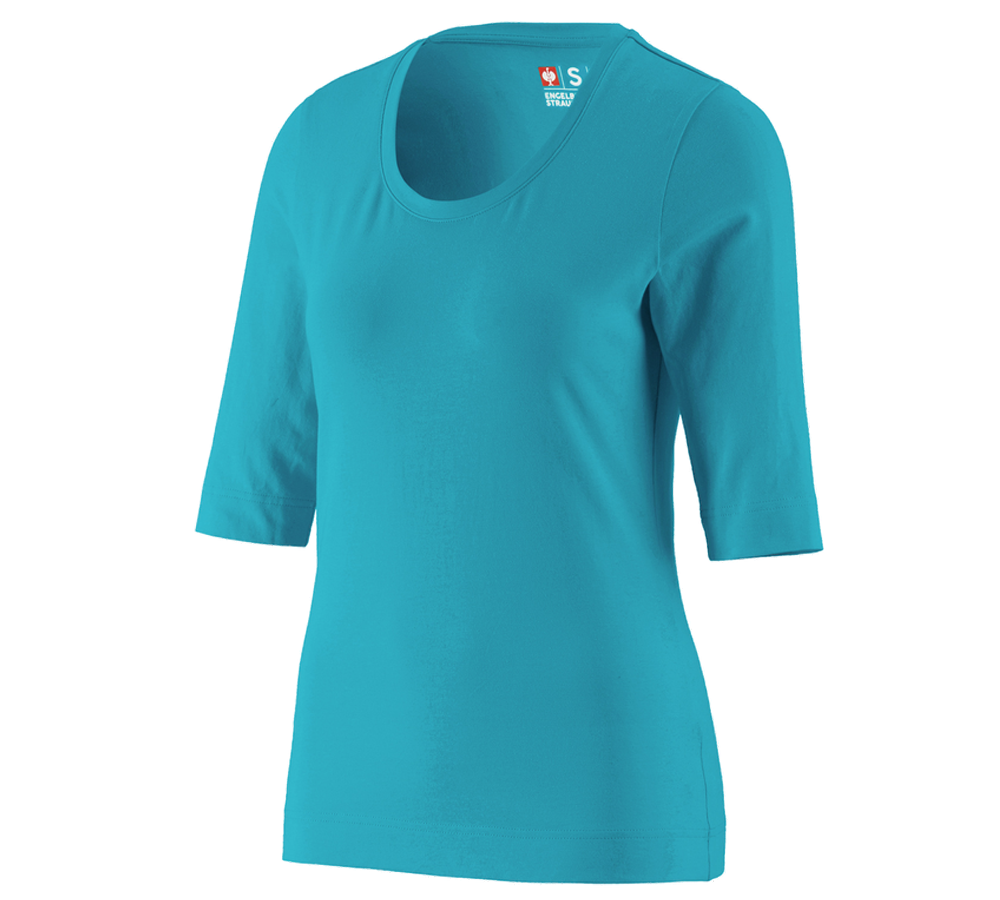 Primary image e.s. Shirt 3/4 sleeve cotton stretch, ladies' ocean