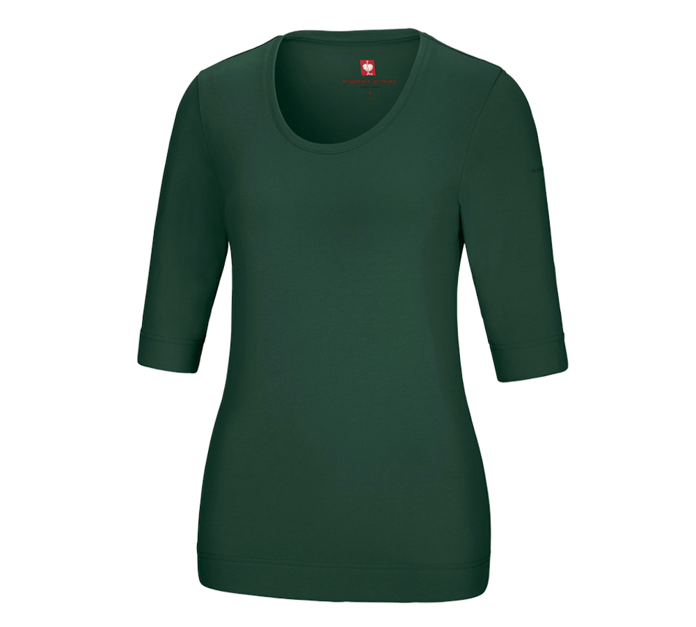 Primary image e.s. Shirt 3/4 sleeve cotton stretch, ladies' green