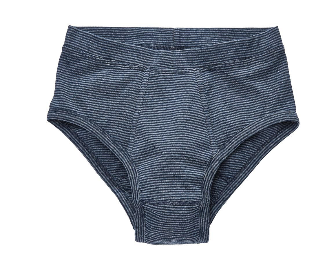 Primary image e.s. Slip fine rib classic, pack of 2 navy striped
