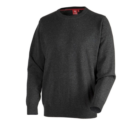 Primary image e.s. Knitted pullover, round neck graphite melange