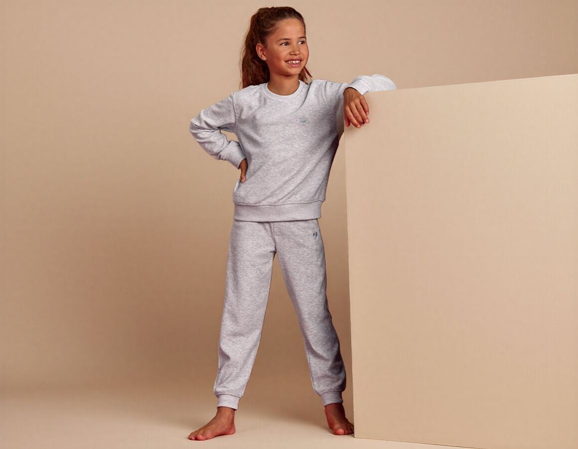 Additional image 1 e.s. Sweat trousers Terry, children's grey melange