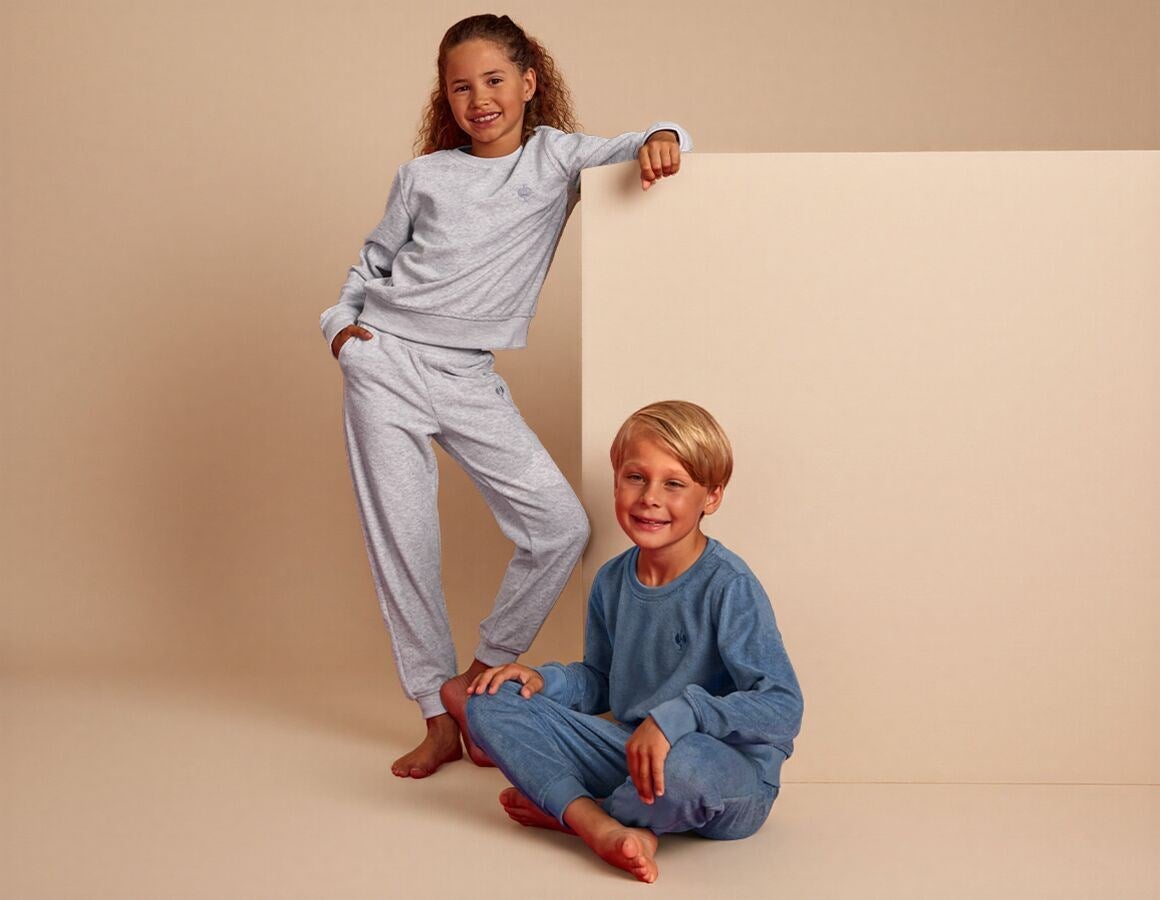 Additional image 2 e.s. Sweat trousers Terry, children's grey melange