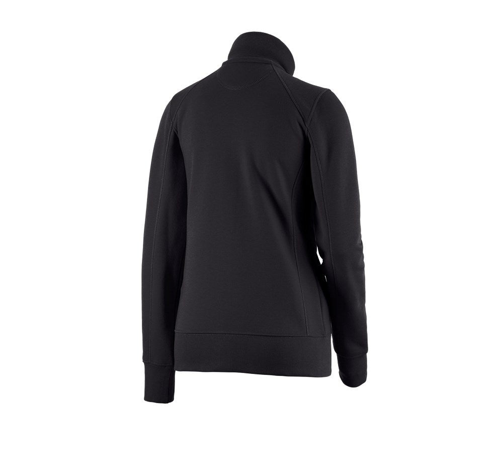 Secondary image e.s. Sweat jacket poly cotton, ladies' black
