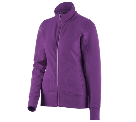 Primary image e.s. Sweat jacket poly cotton, ladies' violet