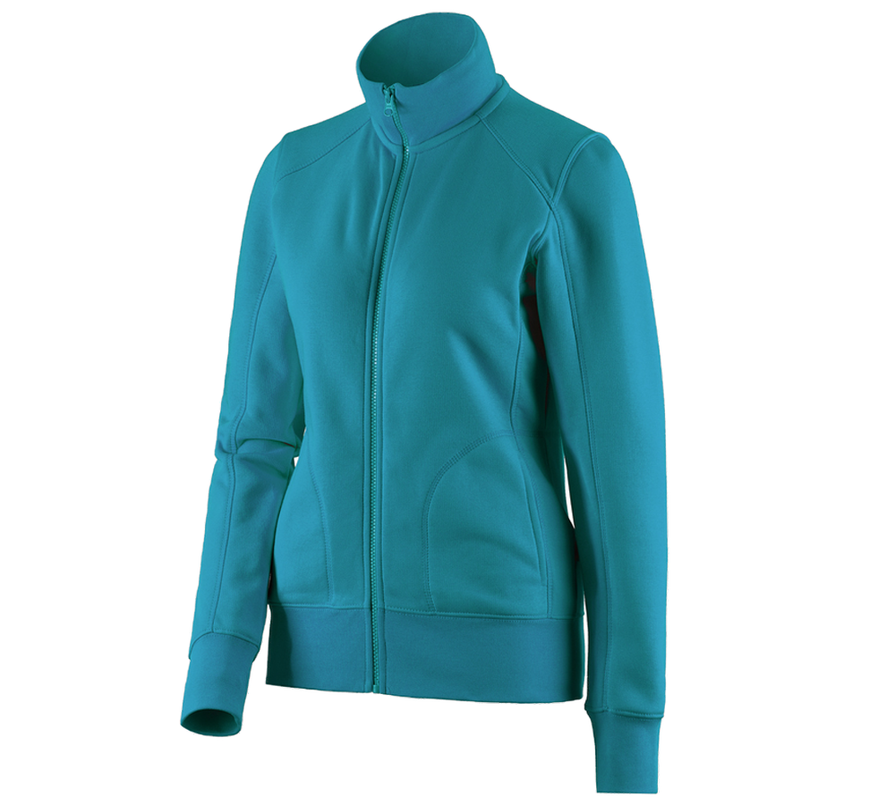 Primary image e.s. Sweat jacket poly cotton, ladies' ocean