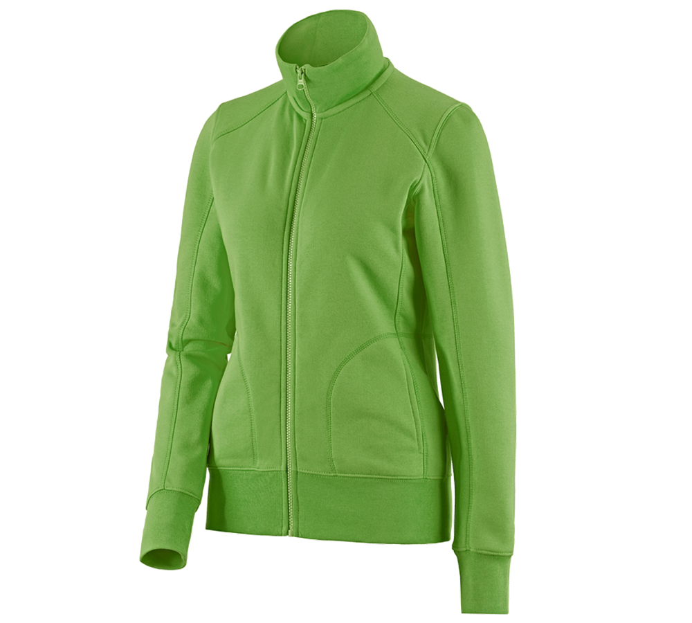 Primary image e.s. Sweat jacket poly cotton, ladies' seagreen