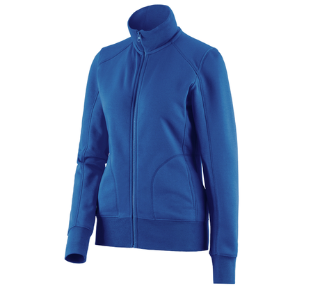 Primary image e.s. Sweat jacket poly cotton, ladies' gentianblue