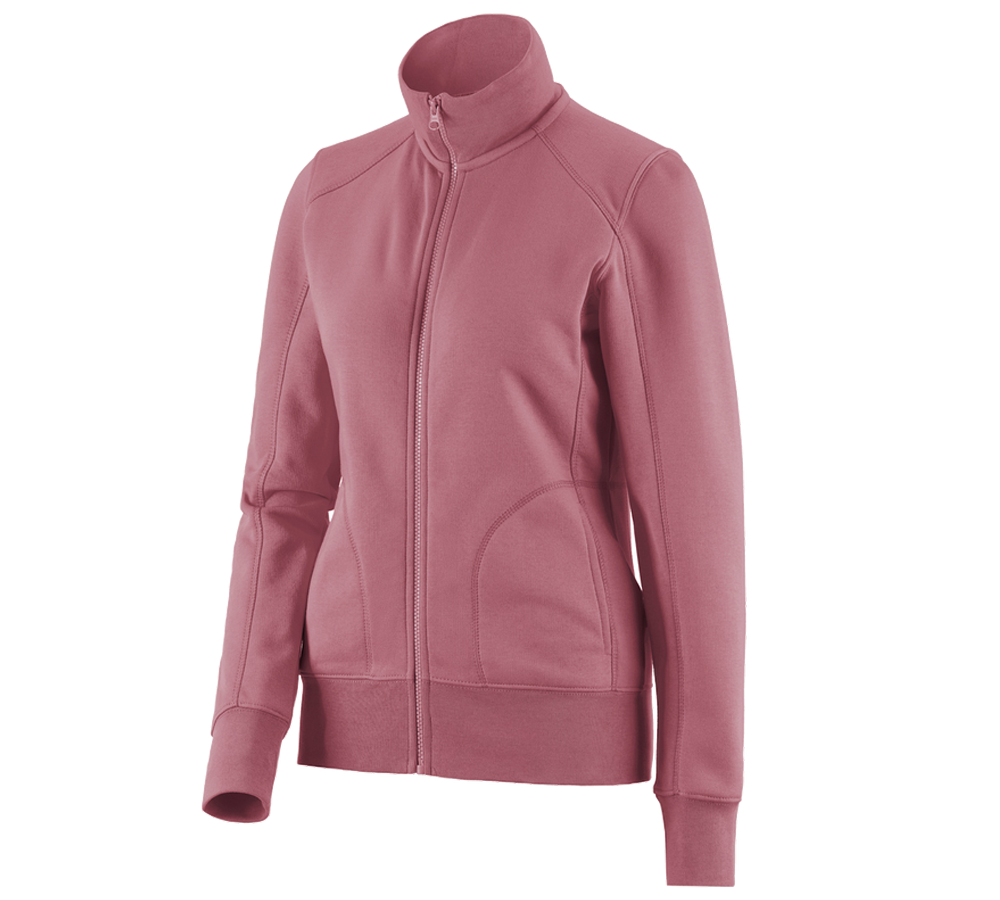 Primary image e.s. Sweat jacket poly cotton, ladies' antiquepink