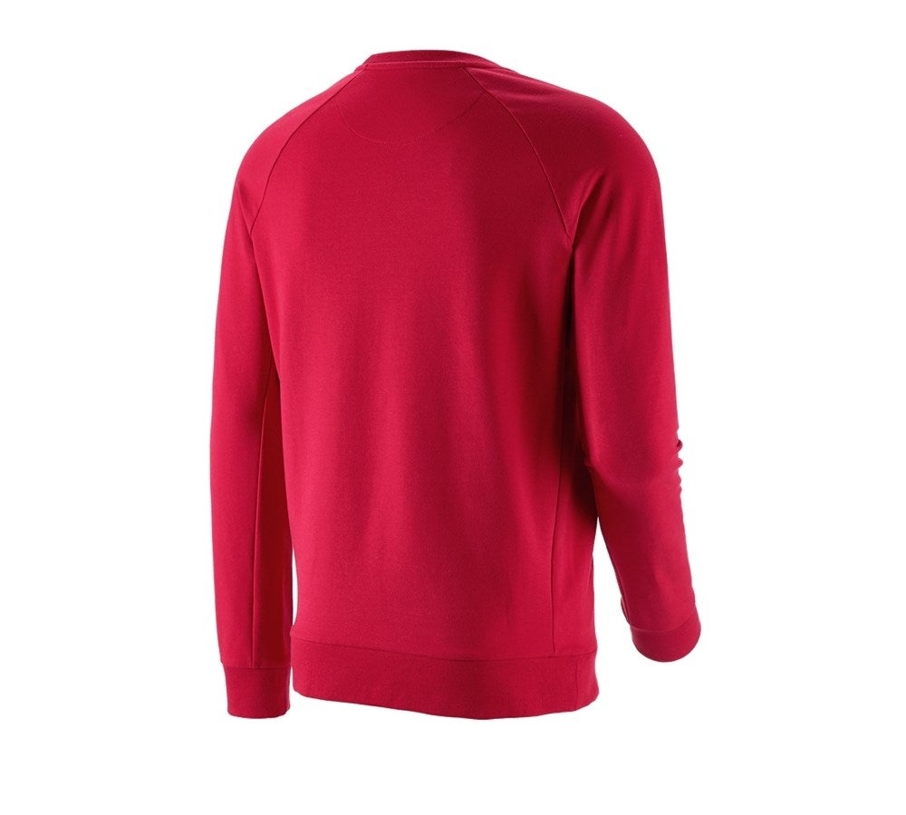 Secondary image e.s. Sweatshirt cotton stretch fiery red