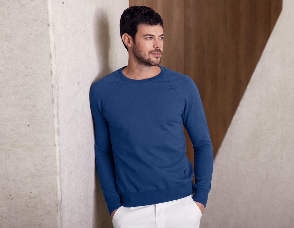 Main action image e.s. Sweatshirt cotton stretch alkaliblue