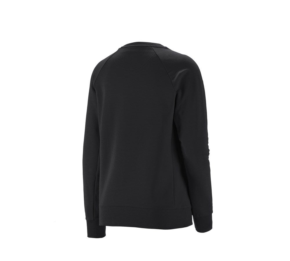 Secondary image e.s. Sweatshirt cotton stretch, ladies' black