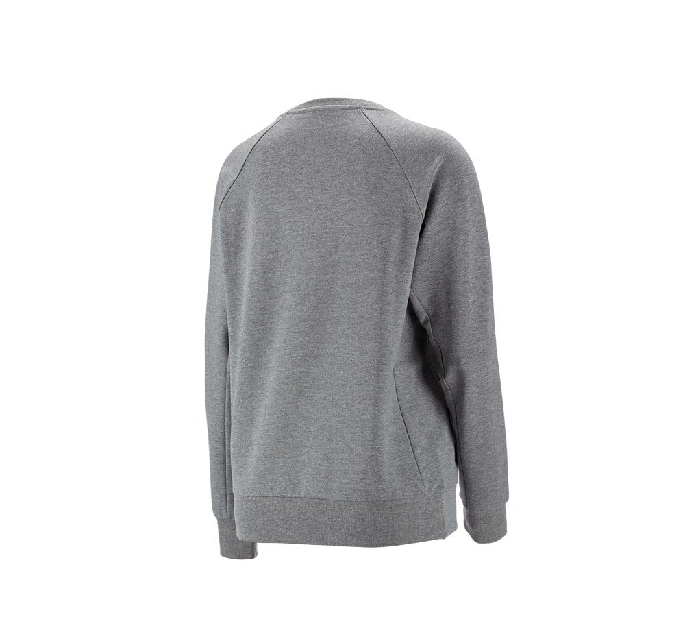 Secondary image e.s. Sweatshirt cotton stretch, ladies' grey melange