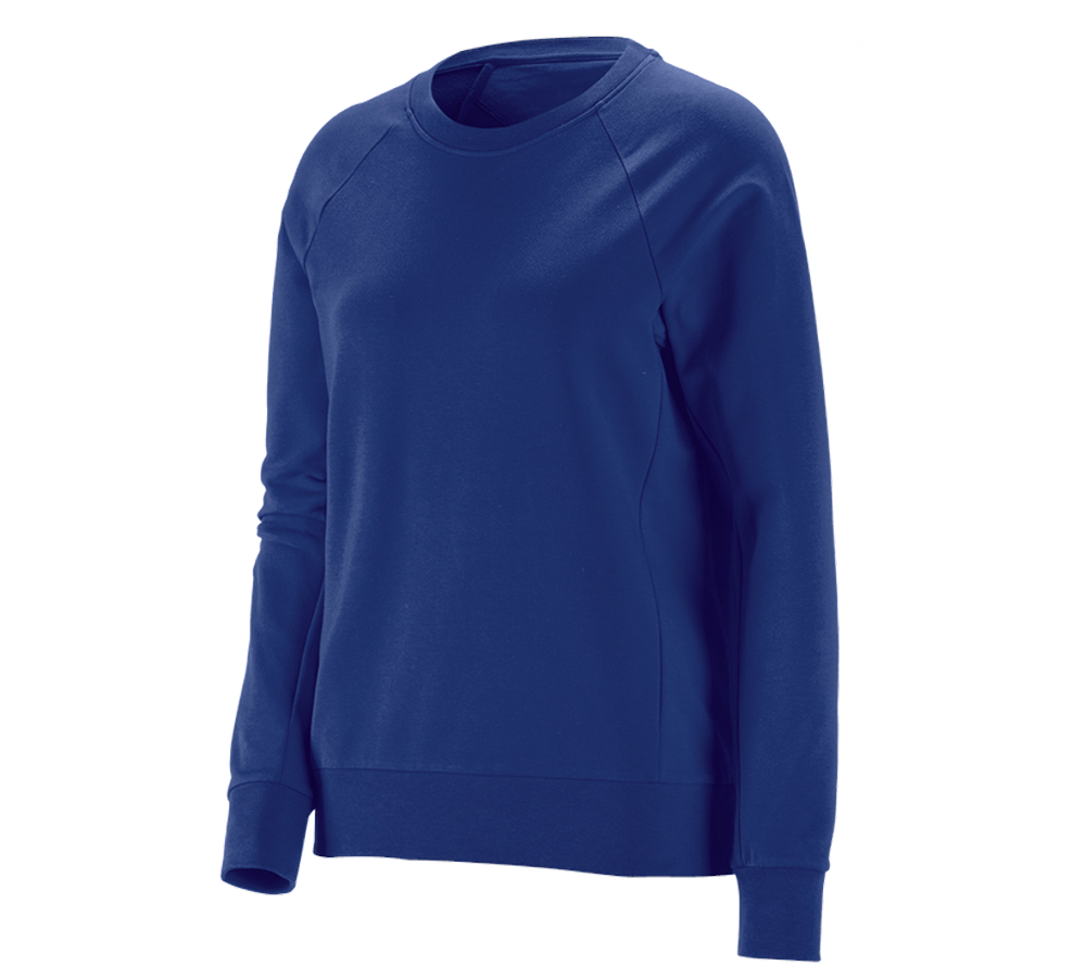 Primary image e.s. Sweatshirt cotton stretch, ladies' royalblue