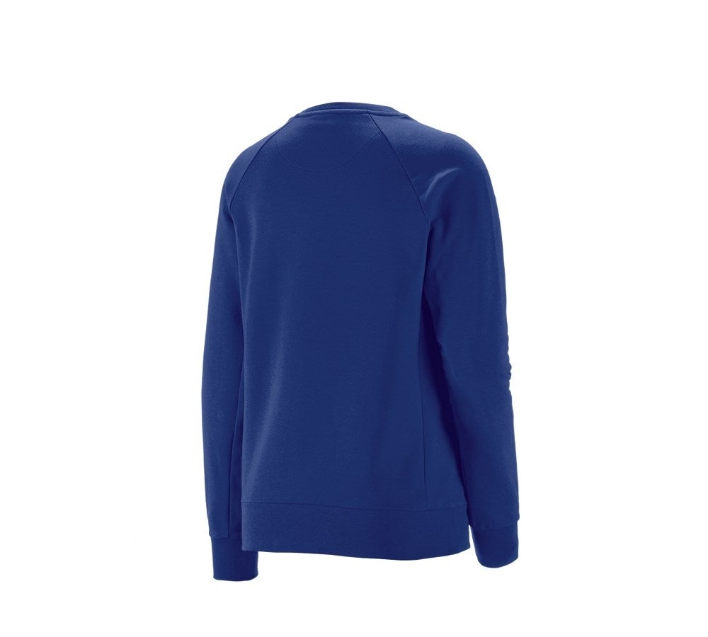 Secondary image e.s. Sweatshirt cotton stretch, ladies' royalblue