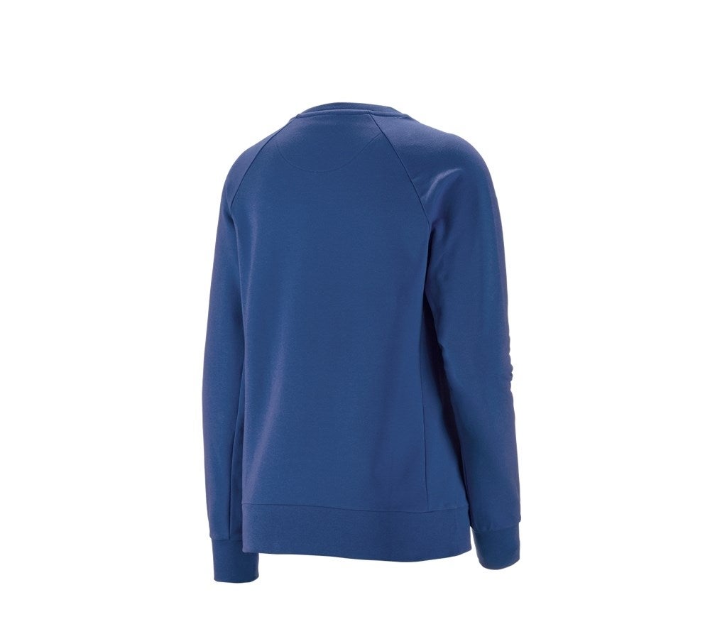 Secondary image e.s. Sweatshirt cotton stretch, ladies' alkaliblue