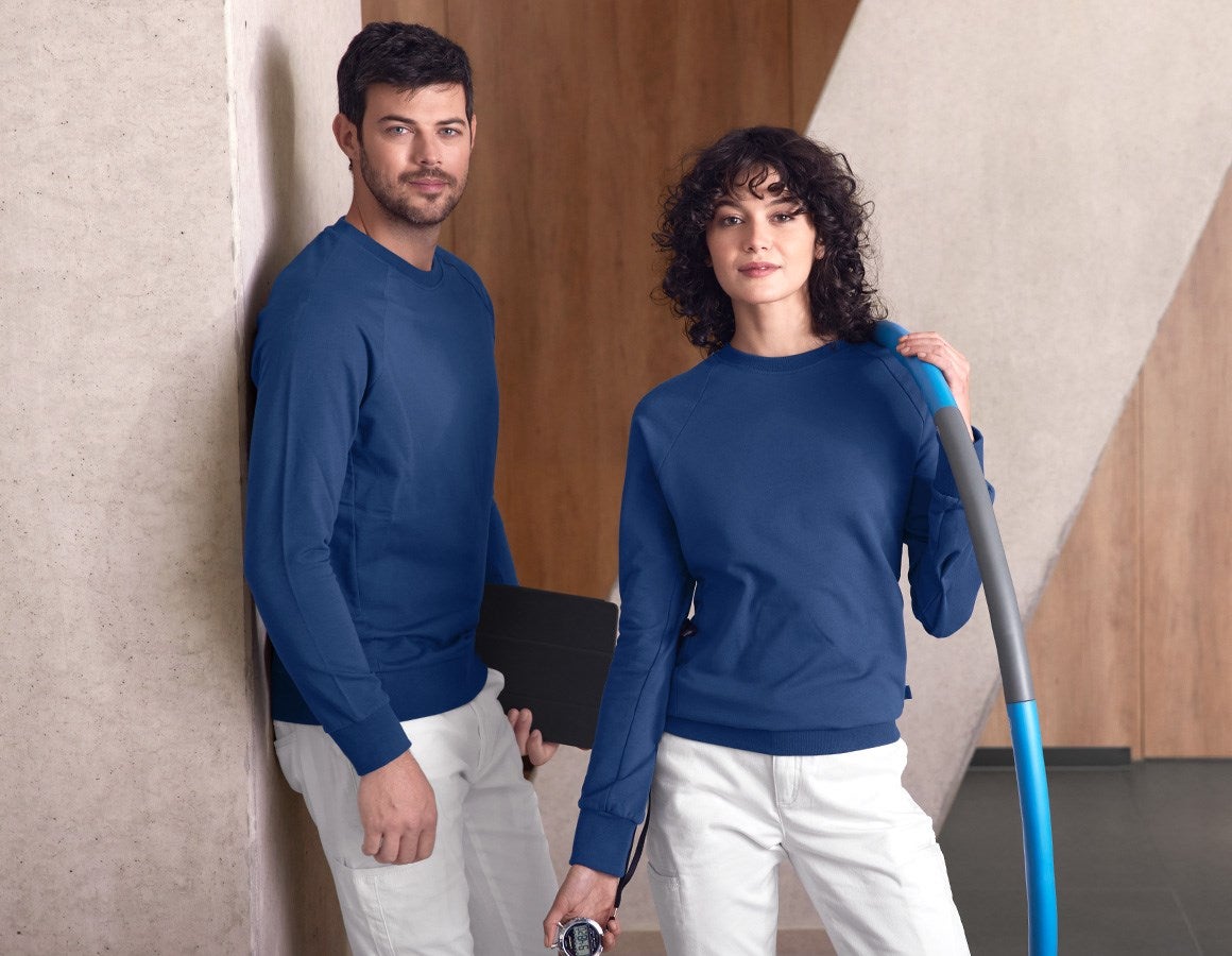 Additional image 1 e.s. Sweatshirt cotton stretch, ladies' alkaliblue