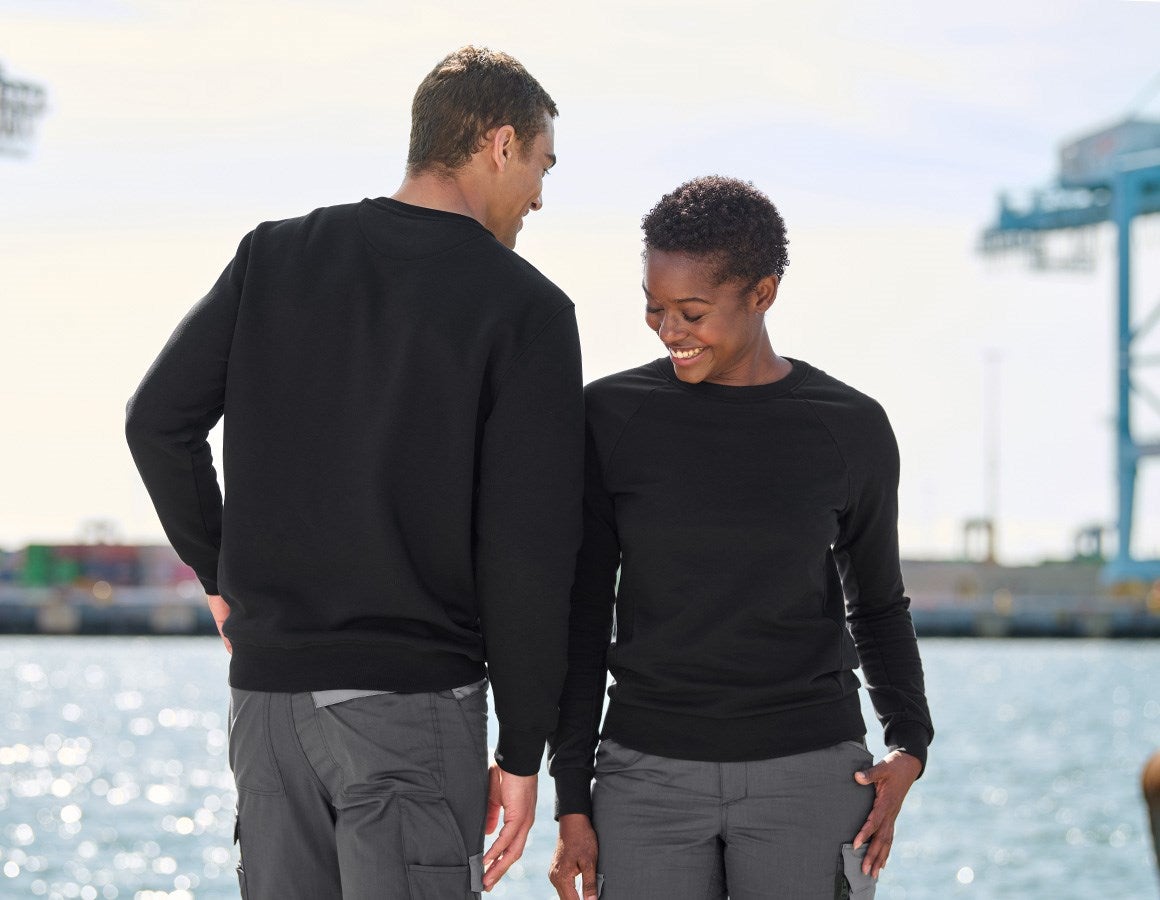Additional image 3 e.s. Sweatshirt cotton stretch, ladies' black