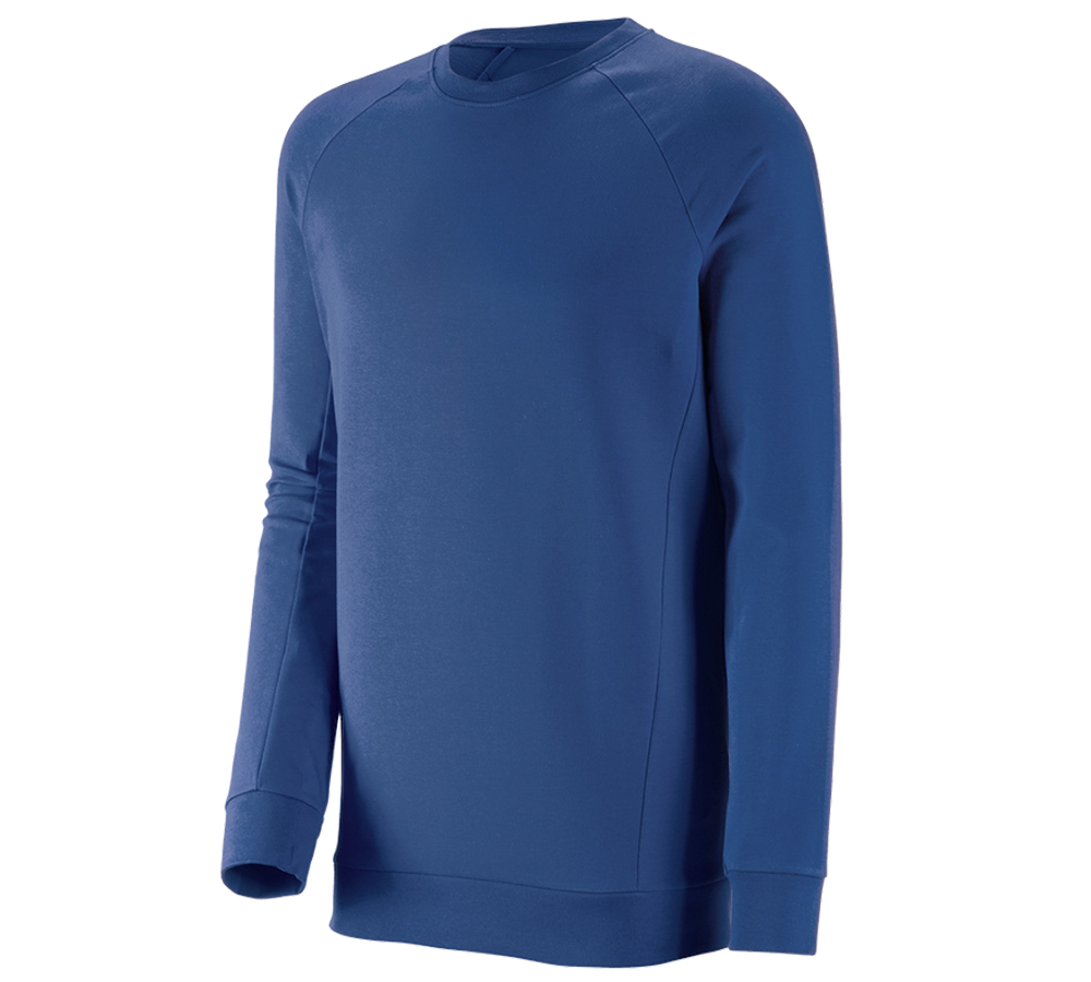 Primary image e.s. Sweatshirt cotton stretch, long fit alkaliblue